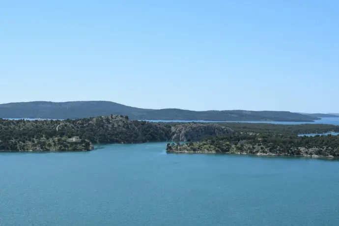 a large body of water surrounded by mountains
